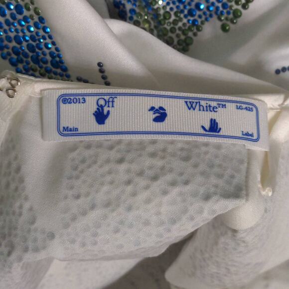 Off-White Virgil Abloh Gender Inclusive Beaded Jungle Slipdress EUR 42 (6) New - Picture 10 of 16